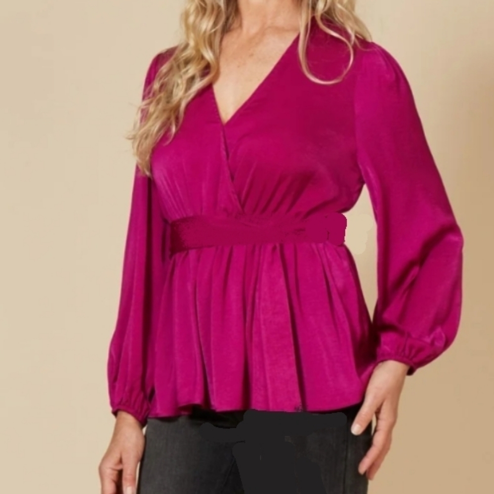 NEW Wishing Waves Boho Blouse in Raspberry 💗